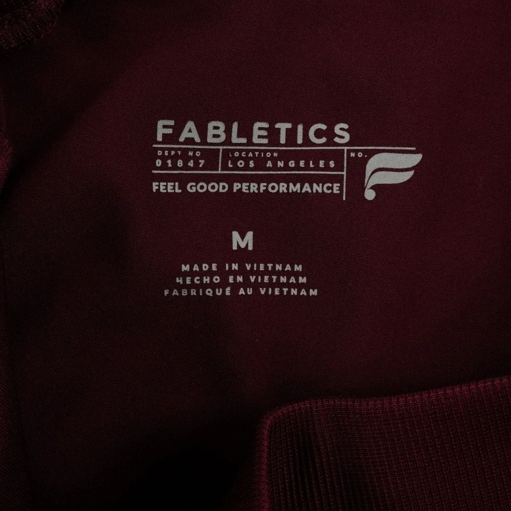 Fabletics Intake Scrub Pant Mens M Burgundy Performance Stretch Cargo‎ Medical